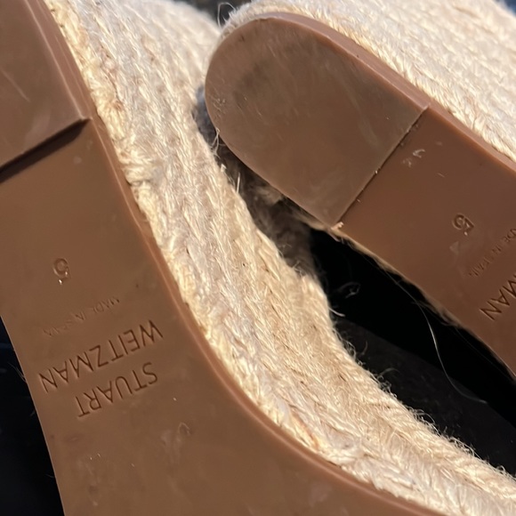 Stuart Weitzman black suede slide wedges. Size 5 - Picture 3 of 4